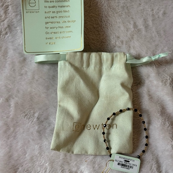 Enewton Gemstone Gold Sincerity Pattern 3mm Faceted Onyx - Picture 2 of 4